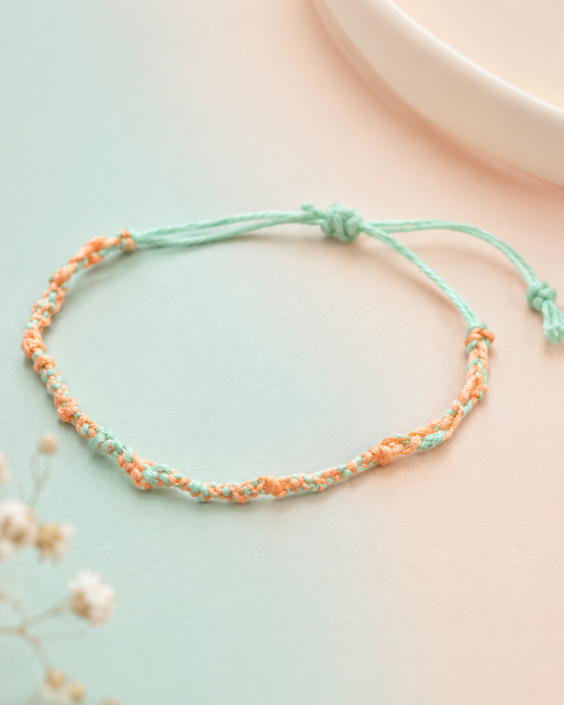 Braided friendship bracelet illustration